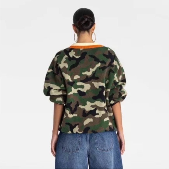 KBB Camouflage Cardigan with Orange Trim 2XL - Picture 3 of 4